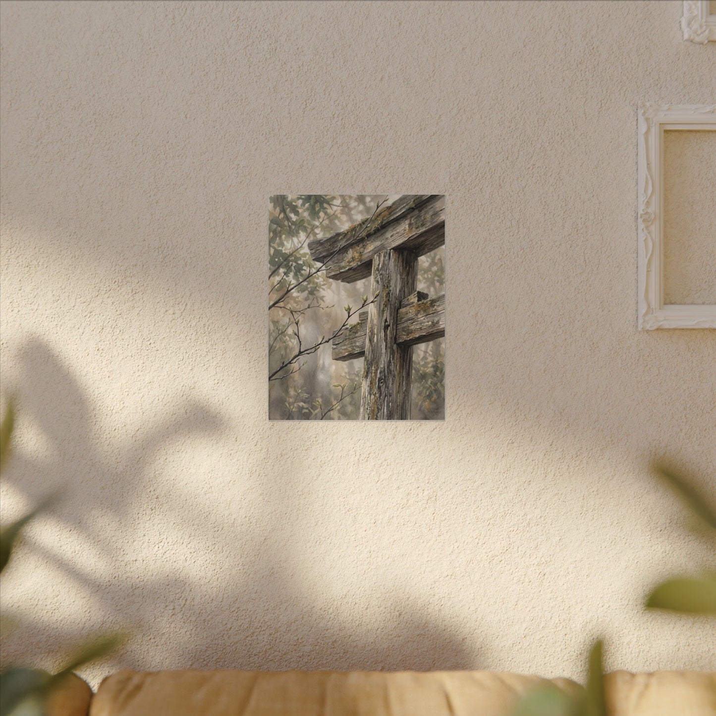 Torii Gate Spring Canvas Art | Japandi Neutral Design