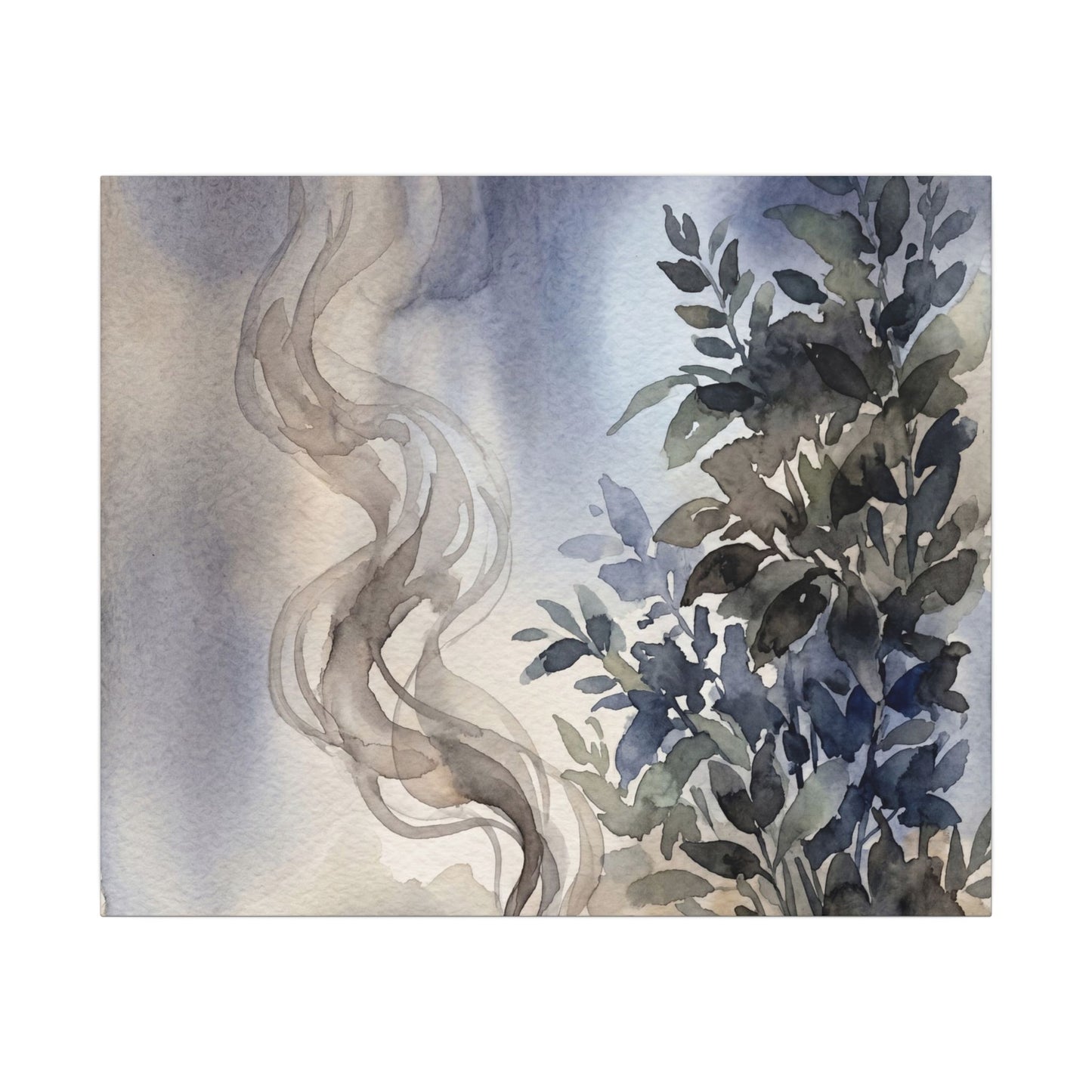 Incense Smoke Summer Canvas Art | Japandi Cozy Design