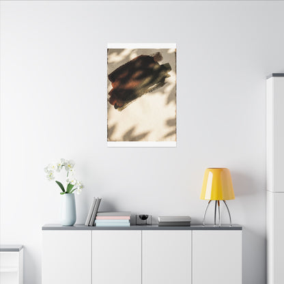 Ink Brushstroke Canvas Art | Summer Dark Japandi Moody Minimal Art