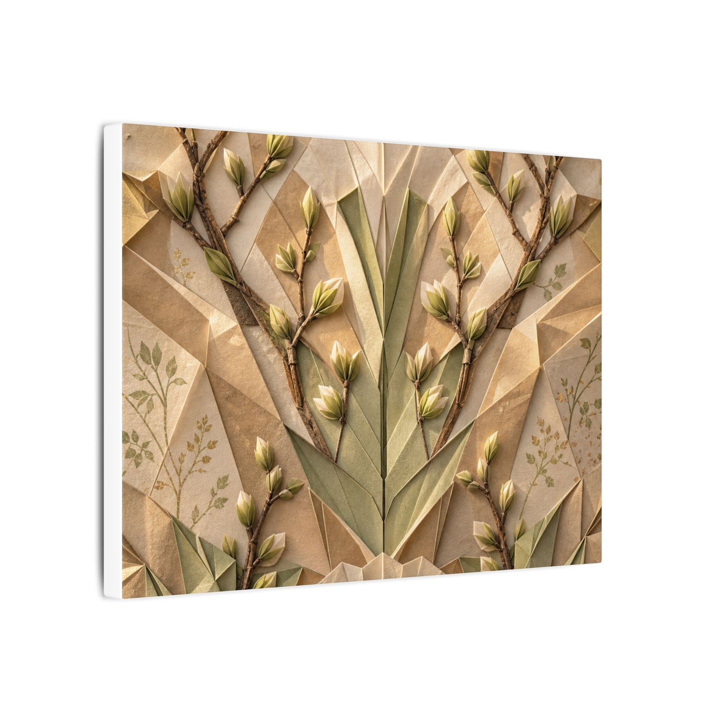 Kanso Paper Fold Canvas Art - Japandi Japanese Pattern
