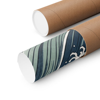 Ma Ocean Wave Wall Art Print - Zen Ukiyo E Inspired