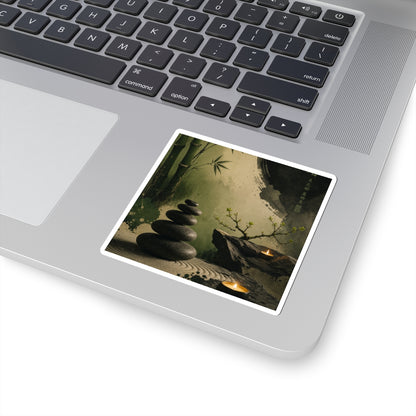 River Stones Sticker | Spring Zen Karesansui Art