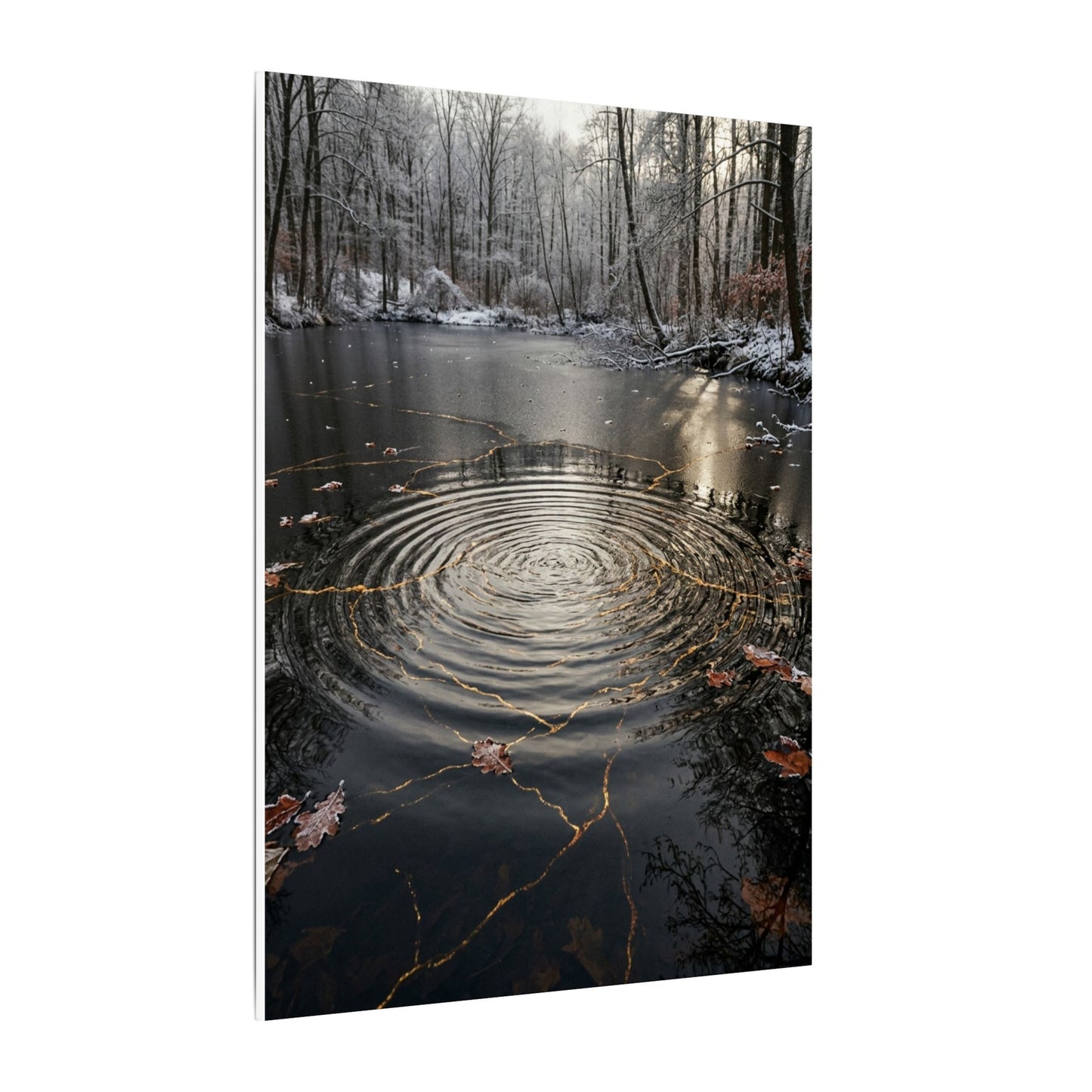 Water Ripple Broken Beauty Canvas Art | Artful Kintsugi Art