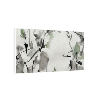 Zen Ink Brushstroke in Overcast | Sumi E Canvas Art