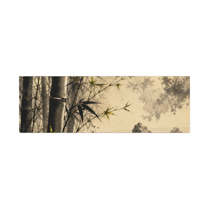 Peaceful Bamboo Grove Canvas Art - Karesansui Zen