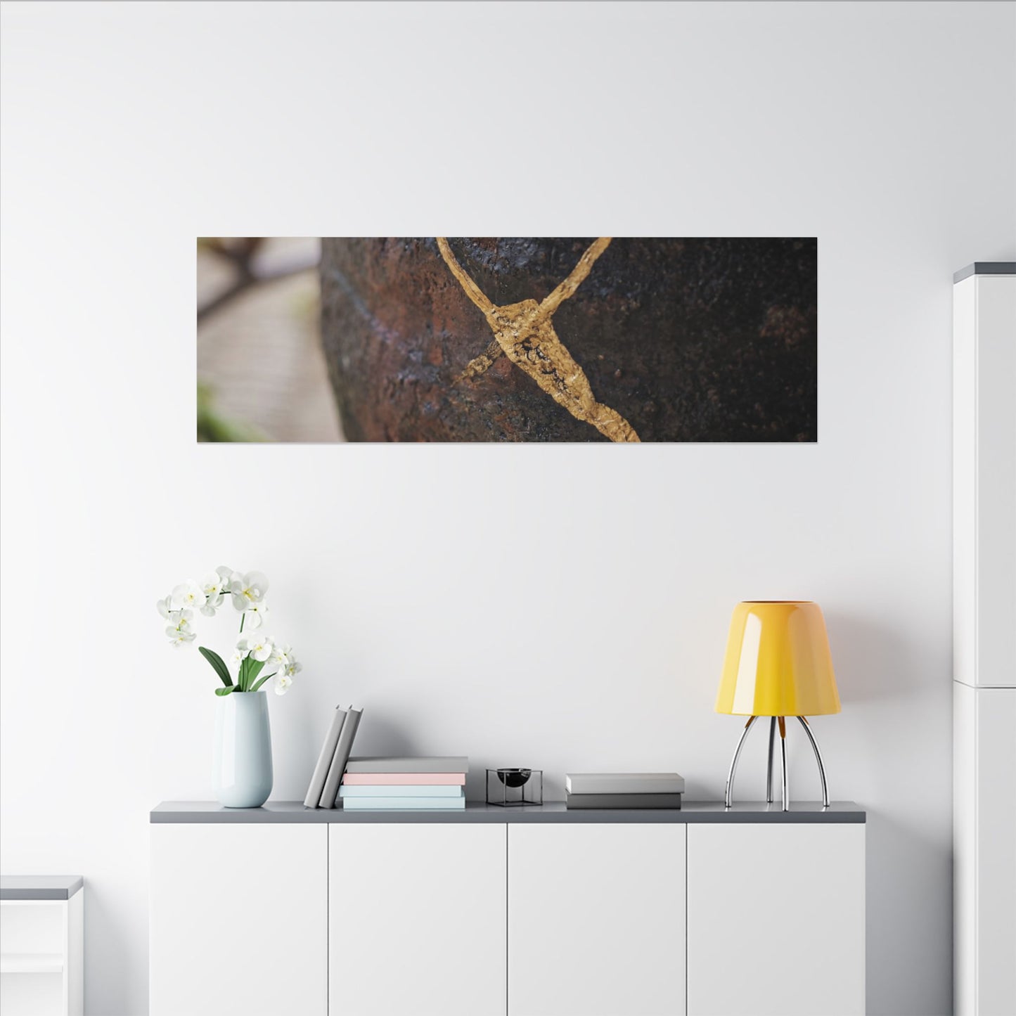 Dawn Tea Ceremony Canvas Art - Kintsugi Mono No Aware