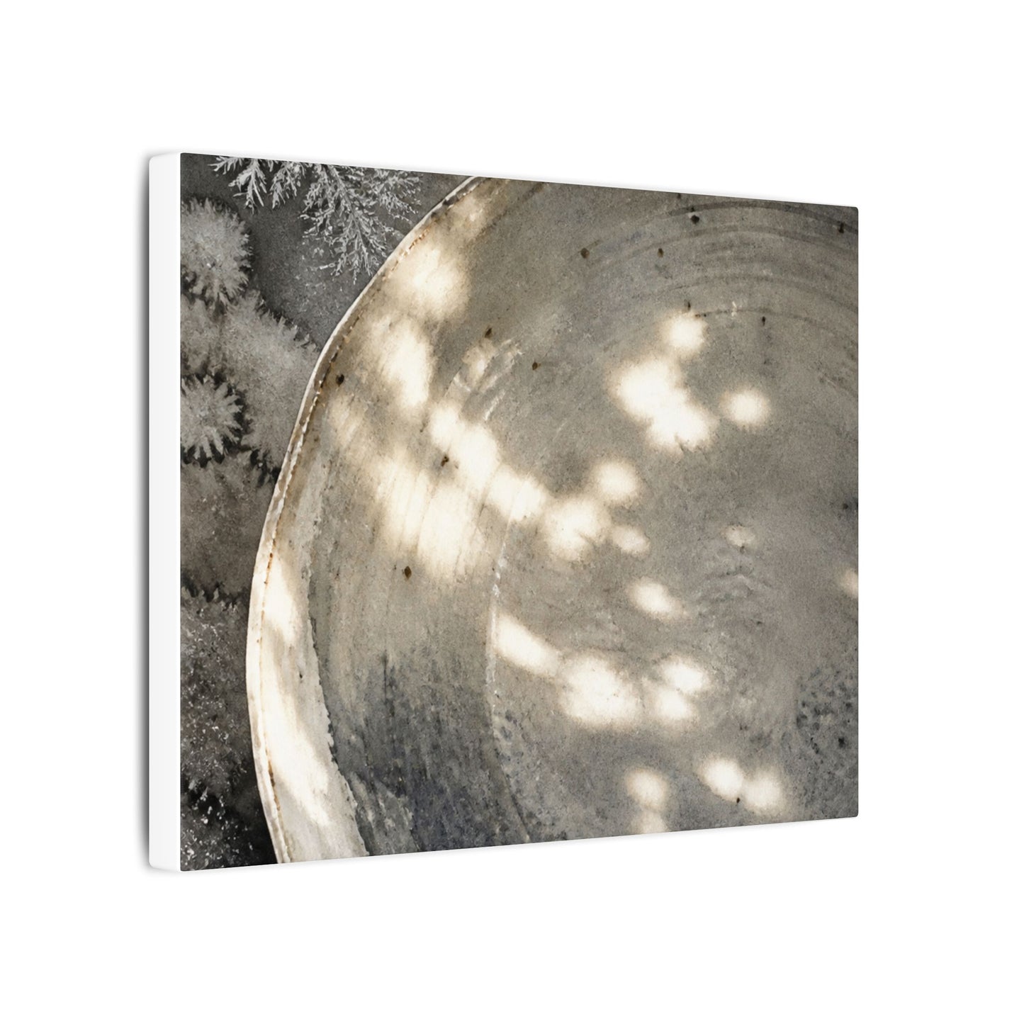 Ceramic Bowl Watercolor Canvas Art | Warm Japandi Art