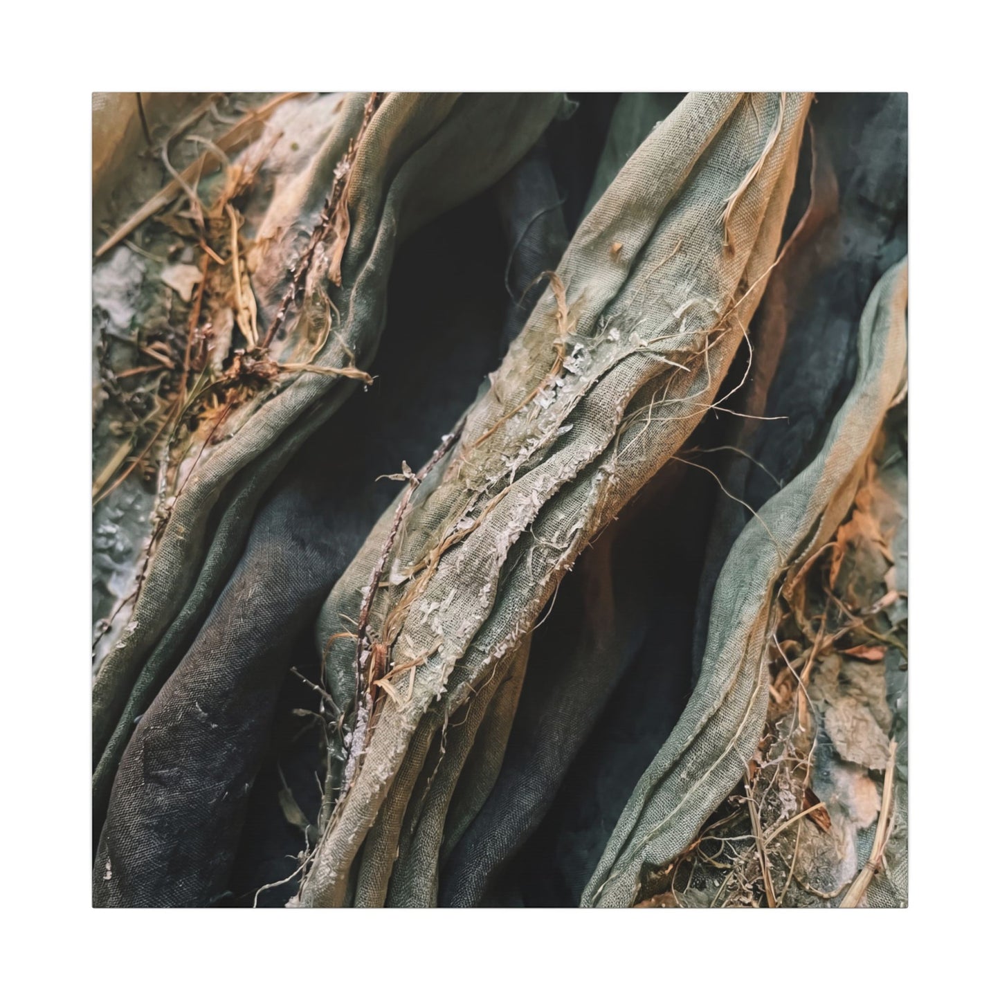 Silk Drape Winter Canvas Art | Japandi Cozy Design