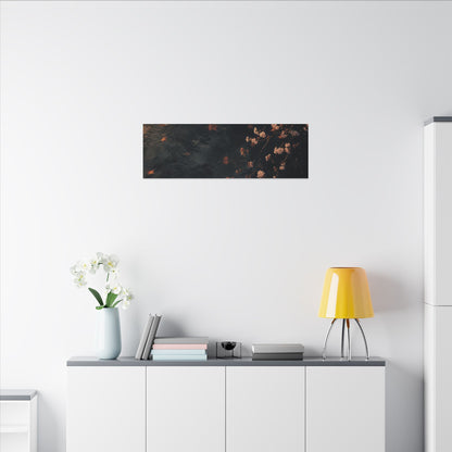 Golden Hour Cherry Blossom Canvas Art - Dark Japandi Kanso