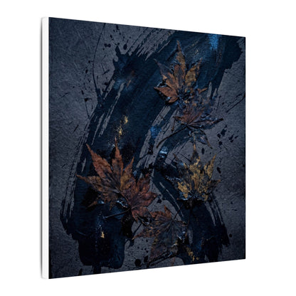 Sophisticated Ink Brushstroke Canvas Art - Dark Texture Dark Japandi