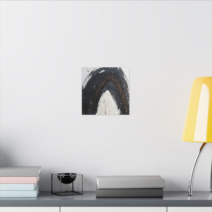 Moody Ink Brushstroke Canvas Art - Moody Minimal Dark Japandi
