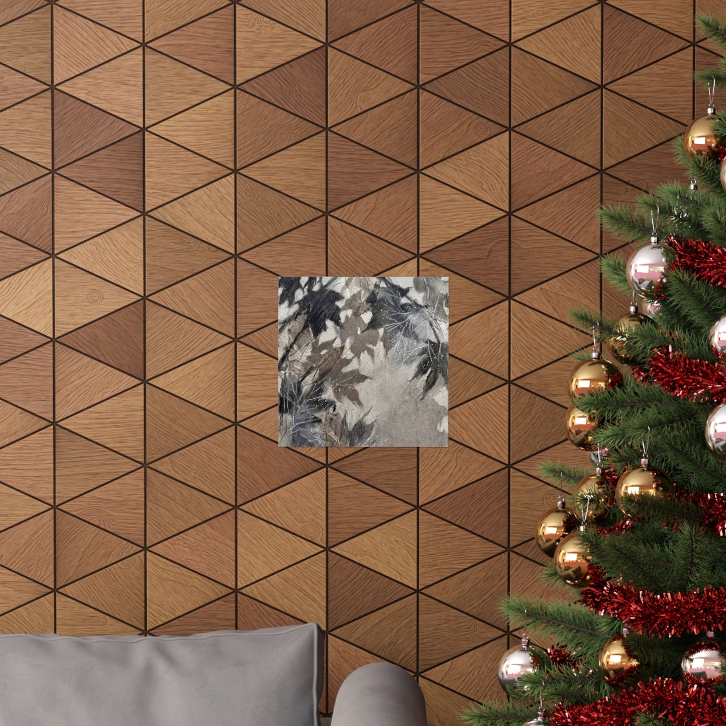 Shadow Play Texture Wall Art Print | Elegant Japandi Art