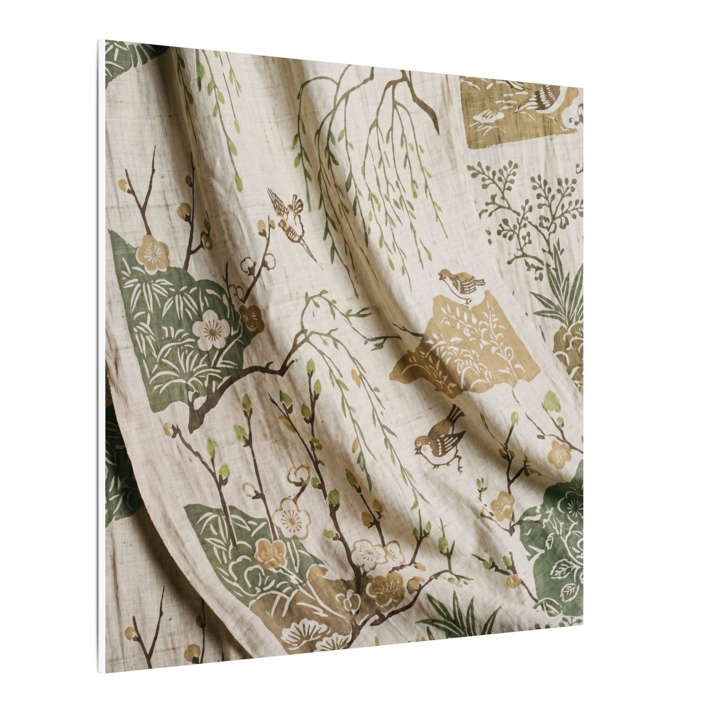 Silk Drape Canvas Art | Spring Japandi Japanese Pattern Art
