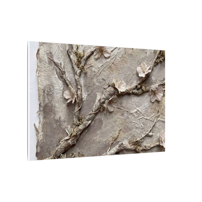 Summer Cherry Blossom Texture Canvas Art | Earthy Decor