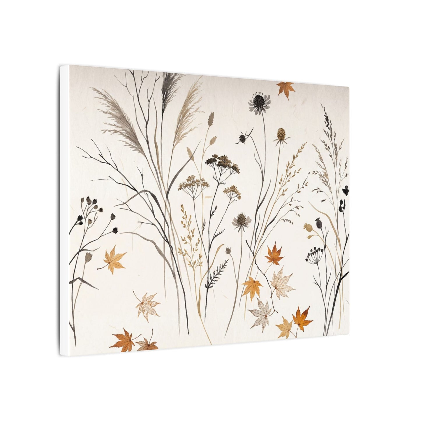 Dawn Dried Flowers Canvas Art - Japandi Kanso