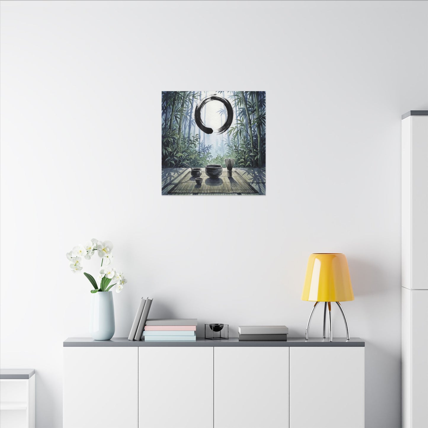 Seijaku Tea Ceremony Canvas Art - Zen Enso
