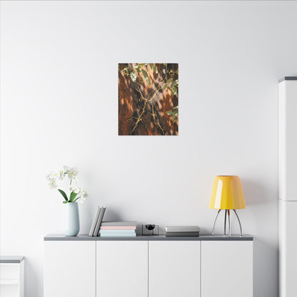 Kanso Rust Patina Canvas Art - Kintsugi Gold Vein
