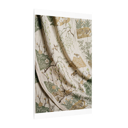 Silk Drape Canvas Art | Spring Japandi Japanese Pattern Art