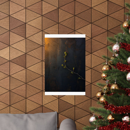 Bold Rust Patina Wall Art Print - Moody Minimal Dark Japandi
