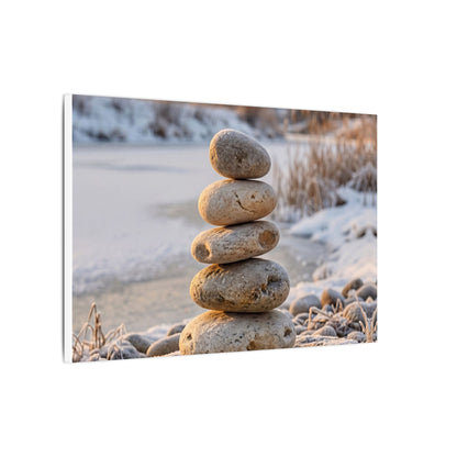 Ma River Stones Canvas Art - Japandi Japanese Pattern