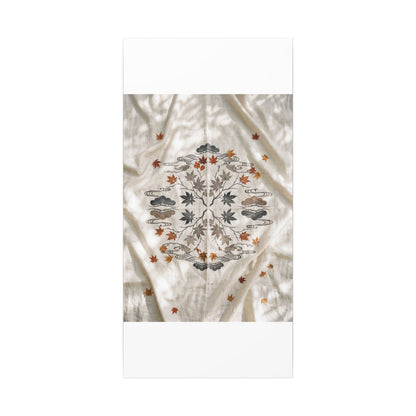 Elegant Silk Drape Canvas Art - Japanese Pattern Japandi