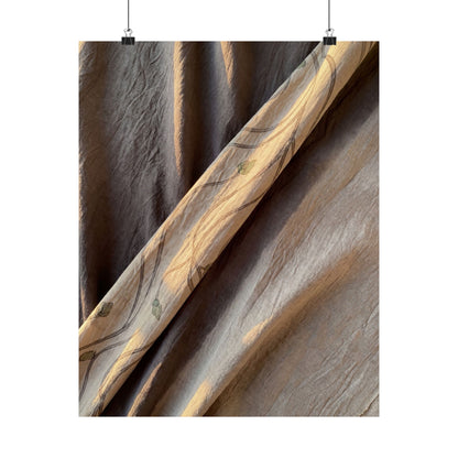 Silk Drape Japanese Pattern Wall Art Print | Neutral Japandi Art