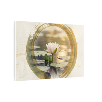 Peaceful Lotus Flower Canvas Art - Enso Zen