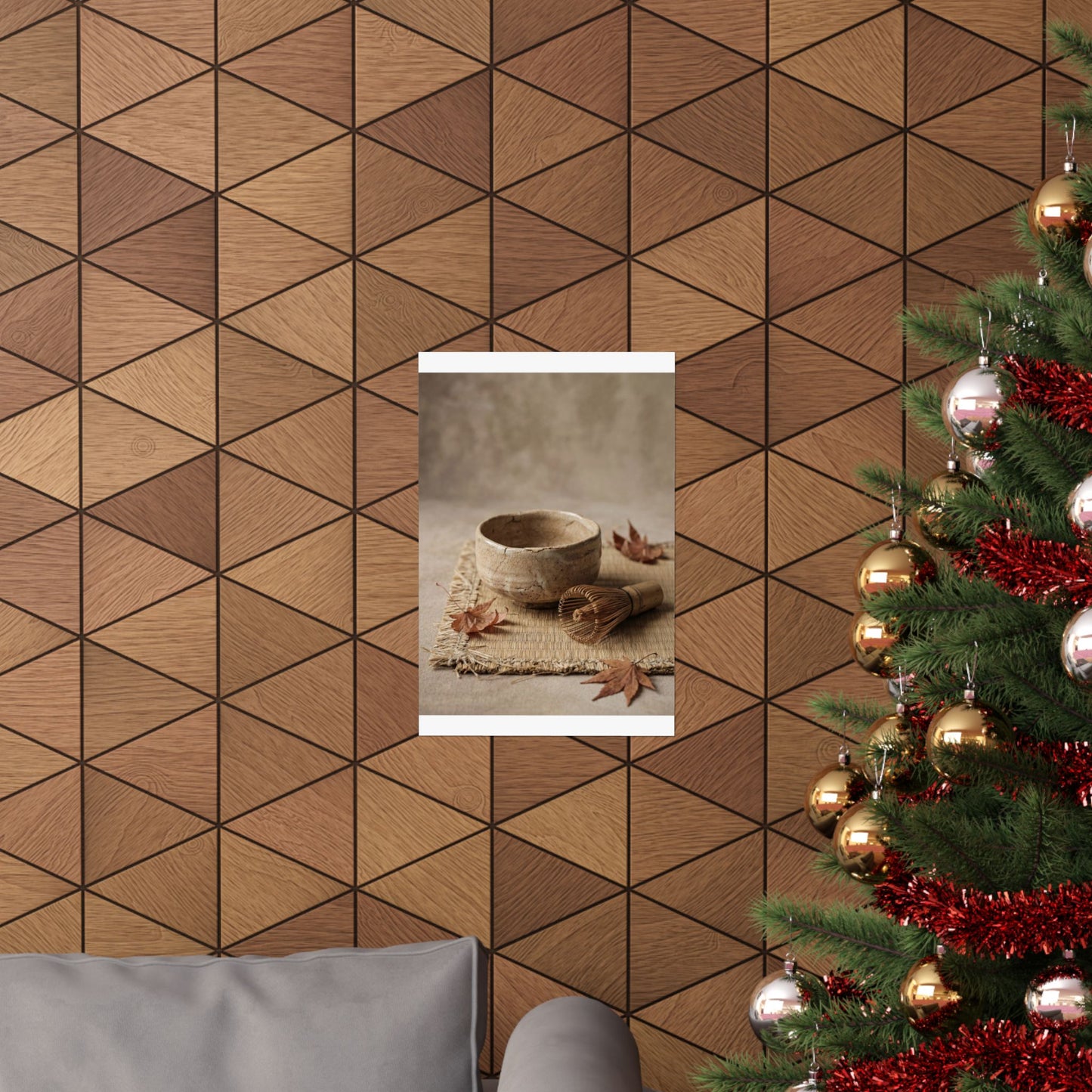 Tea Ceremony Autumn Wall Art Print | Japandi Warm Design