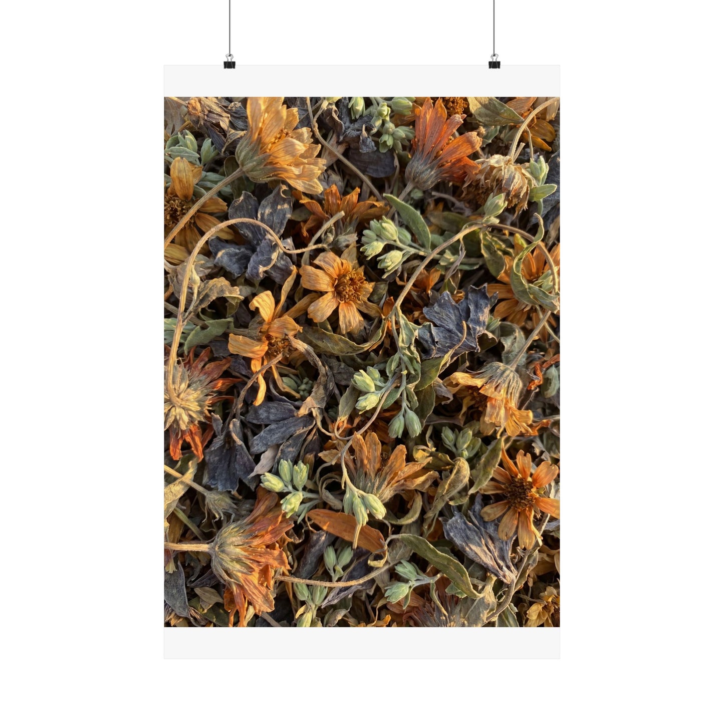 Spring Dried Flowers Japanese Pattern Wall Art Print | Warm Decor Art Print