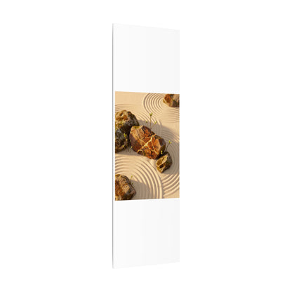 Kanso Rock Garden Canvas Art - Kintsugi Crackle Gold