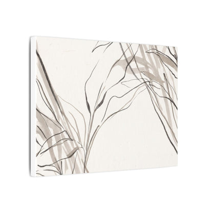 Neutral Shoji Screen Canvas Art - Minimal Line Japandi