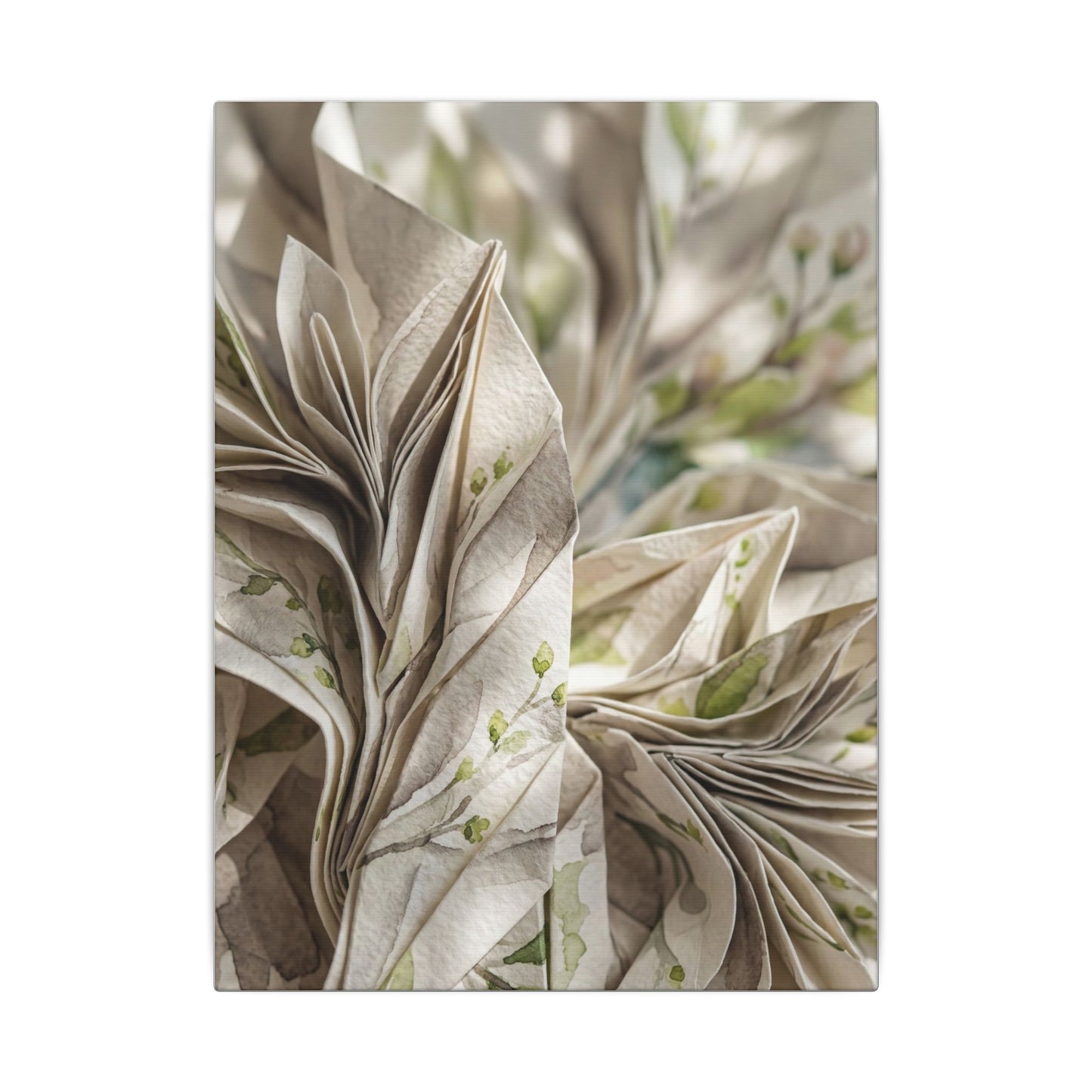 Fukinsei Paper Fold Canvas Art - Japandi Watercolor
