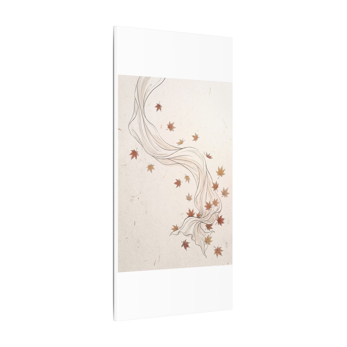 Japandi Silk Drape in Dawn | Minimal Line Canvas Art