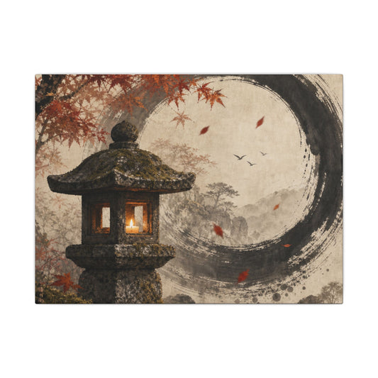Ma Stone Lantern Canvas Art - Zen Enso