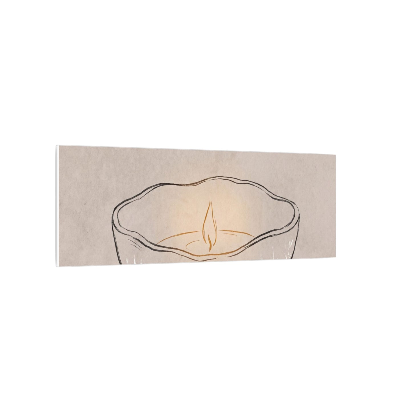 Ceramic Bowl Minimal Line Canvas Art | Neutral Japandi Art
