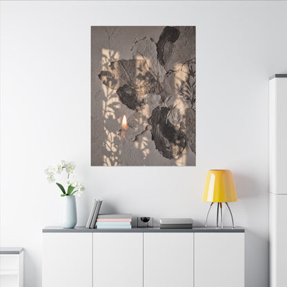 Shadow Play Summer Canvas Art | Japandi Elegant Design