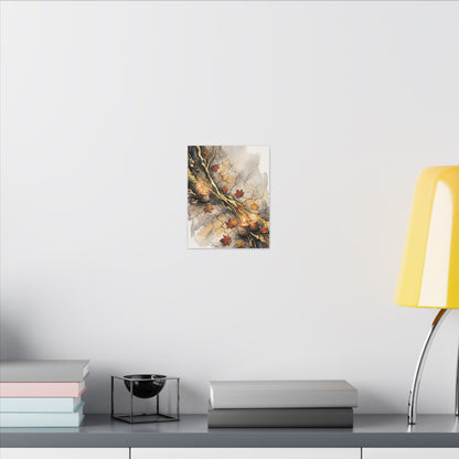 Cracked Earth Autumn Canvas Art | Japandi Warm Design