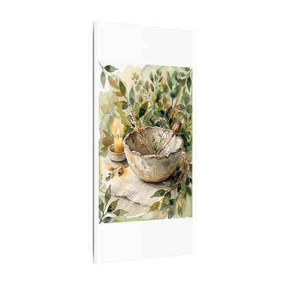 Ceramic Bowl Summer Canvas Art | Japandi Elegant Design