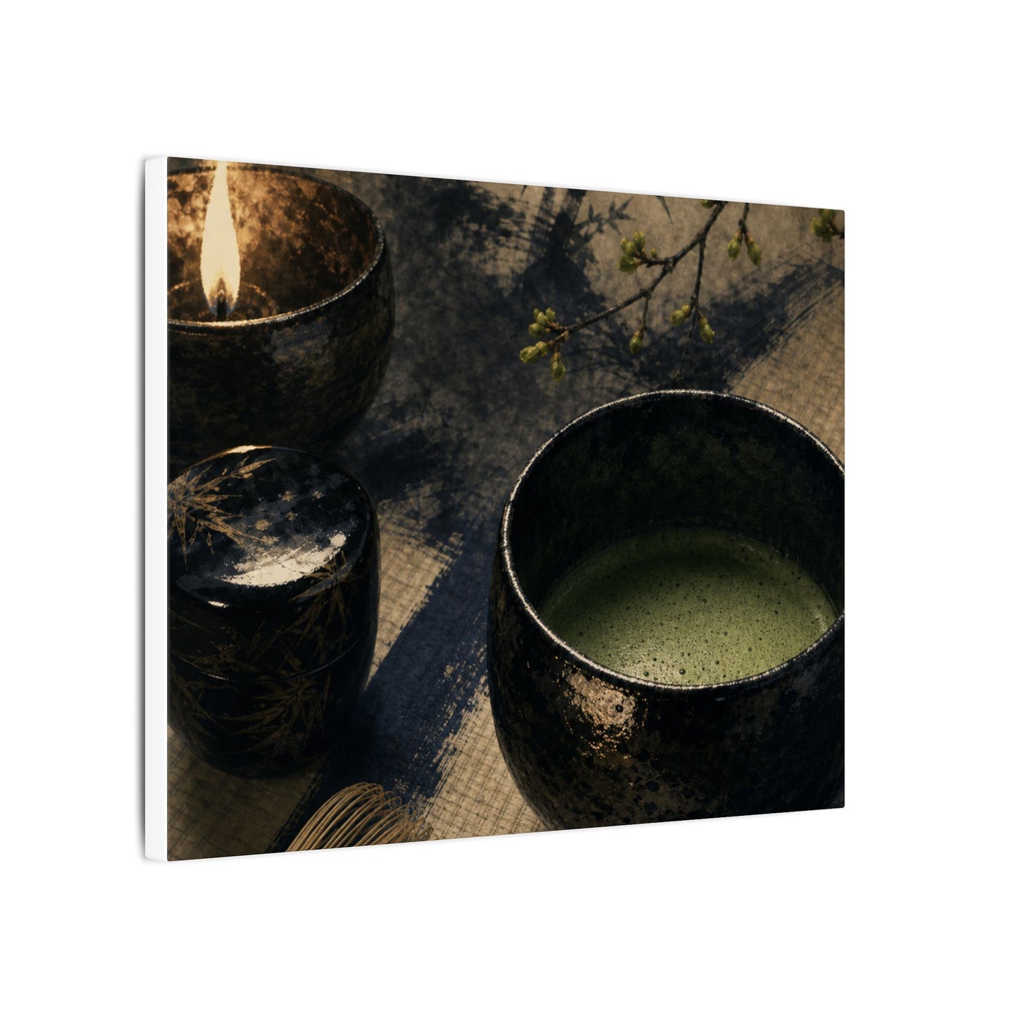 Ma Tea Ceremony Canvas Art - Zen Sumi E
