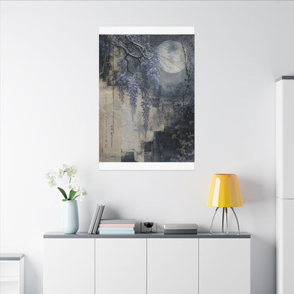 Winter Wisteria Texture Canvas Art | Elegant Decor