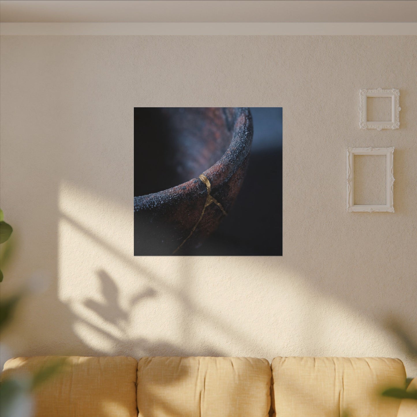 Artful Ceramic Bowl Canvas Art - Broken Beauty Kintsugi