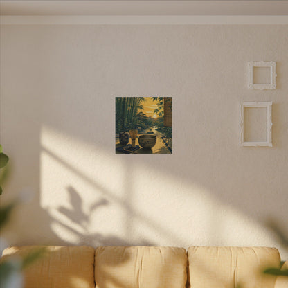 Ma Tea Ceremony Canvas Art - Zen Ukiyo E Inspired