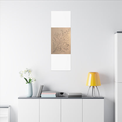 Dried Flowers Canvas Art | Spring Japandi Minimal Line Art