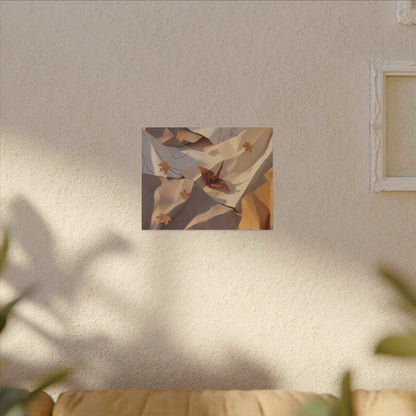 Autumn Paper Fold Minimal Line Canvas Art | Cozy Decor