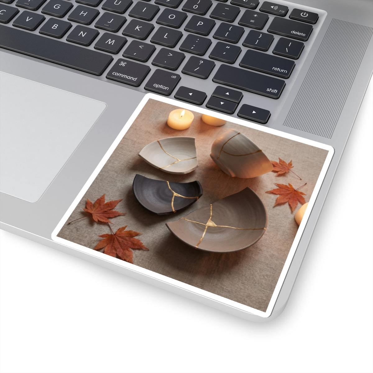 Candlelight Broken Pottery Sticker - Japandi Ma Art Print