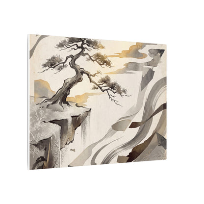 Golden Hour Pine Tree Canvas Art - Japandi Seijaku