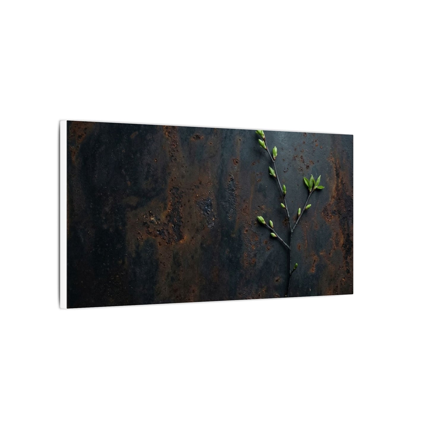 Rust Patina Moody Minimal Canvas Art | Moody Dark Japandi Art