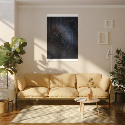 Spring Rock Garden Charcoal Ink Canvas Art | Bold Decor