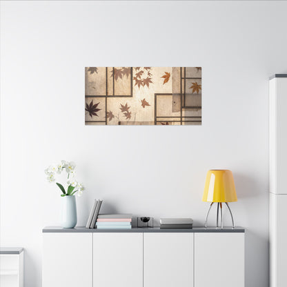 Shoji Screen Japanese Pattern Canvas Art | Neutral Japandi Art