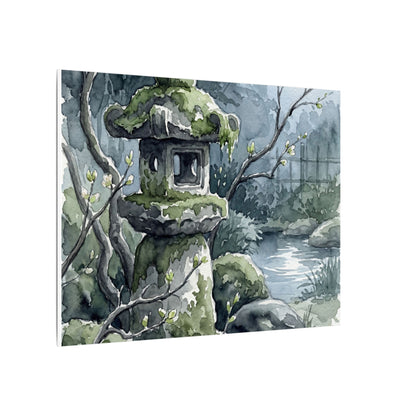 Moonlight Stone Lantern Canvas Art - Japandi Seijaku